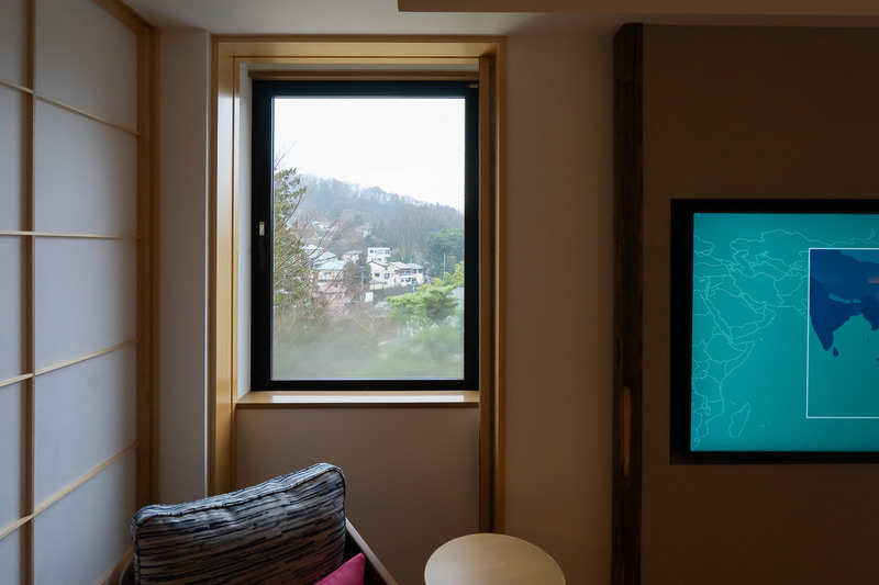 デラックスコーナーキング。窓が多く。景色が楽しめる