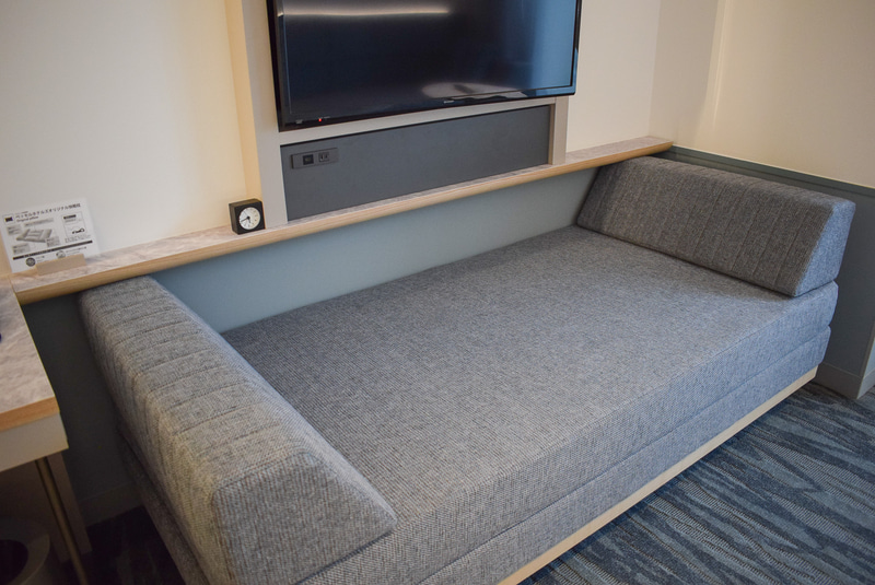 スーペリアガーデンルームに設置されているソファベッド