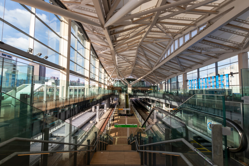 山手線のホームを品川方面から見たもの