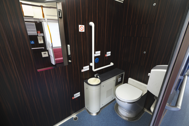 車内は天橋立の情景がモチーフ