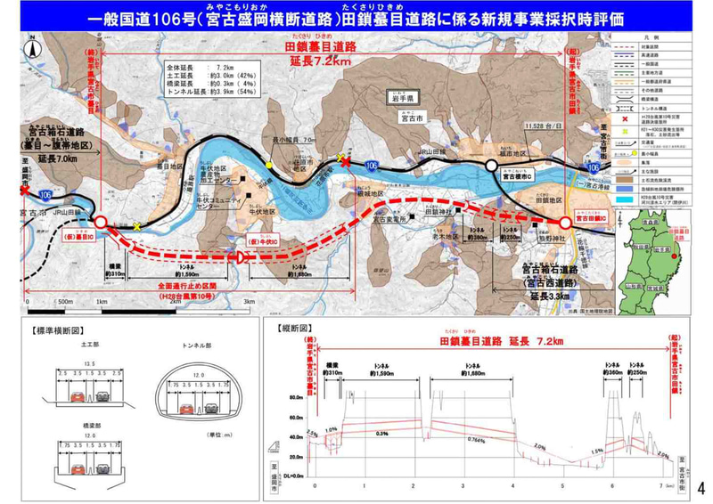（一般国道106号）宮古盛岡横断道路 田鎖蟇目道路