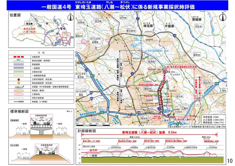 （一般国道4号）東埼玉道路 八潮～松伏