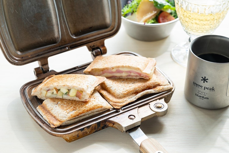 スノーピークの「トラメジーノ」を使ったホットサンド