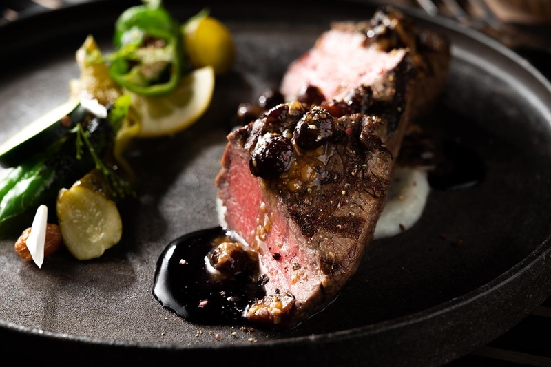 信州牛を使ったディナー肉料理