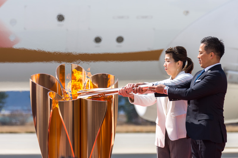 3月20日に日本に到着したオリンピック聖火