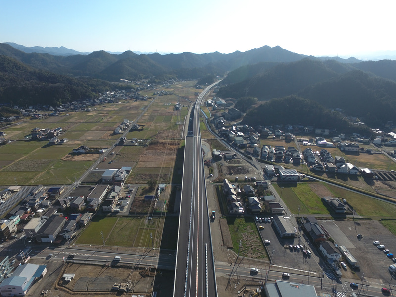 本線の空撮写真