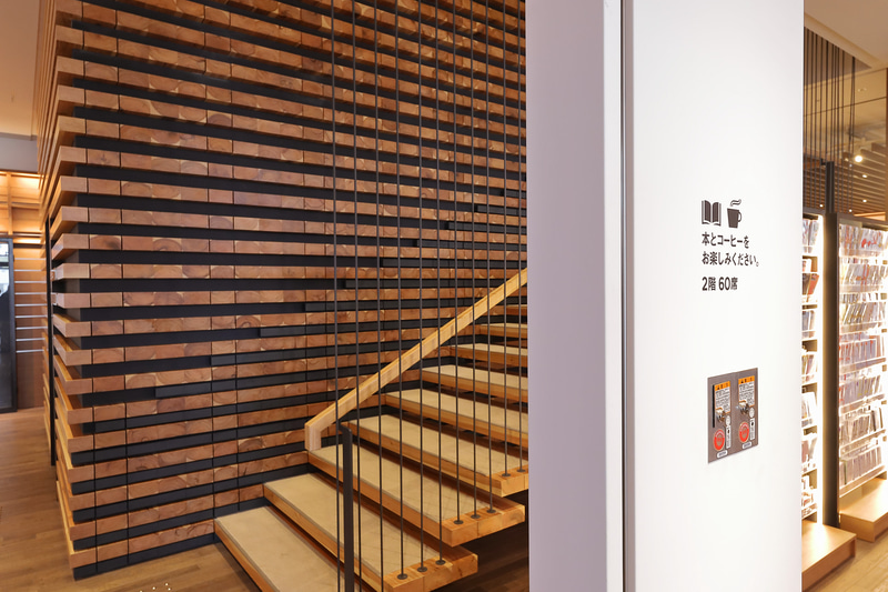 1階メインエントランス正面のエスカレーター（上りのみ）で2階へ。階段、エレベーターも利用できる