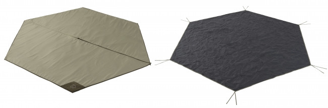 ティピーテント用インナーマットとグランドシートがセットになった「Tepee マット＆シート350」（別売）を使用すれば、テント空間がさらに快適に