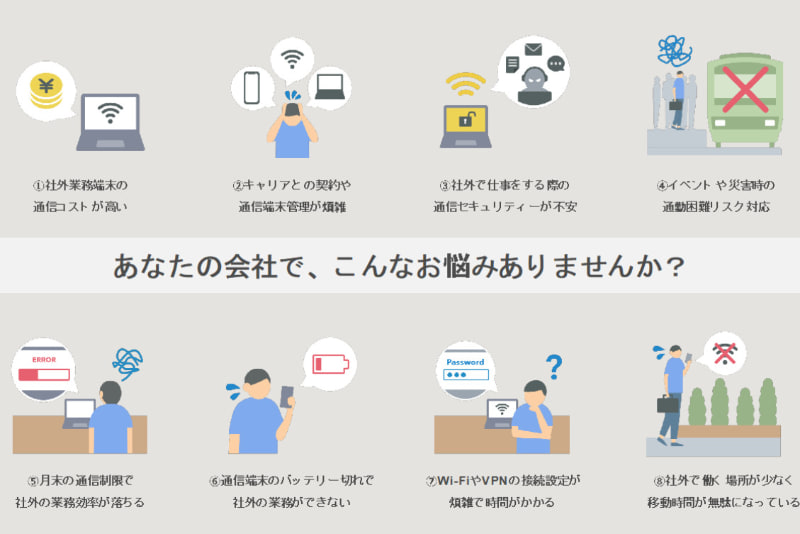 コニカミノルタとWi2は、ビジネス用公衆無線LANサービスの提供を開始する