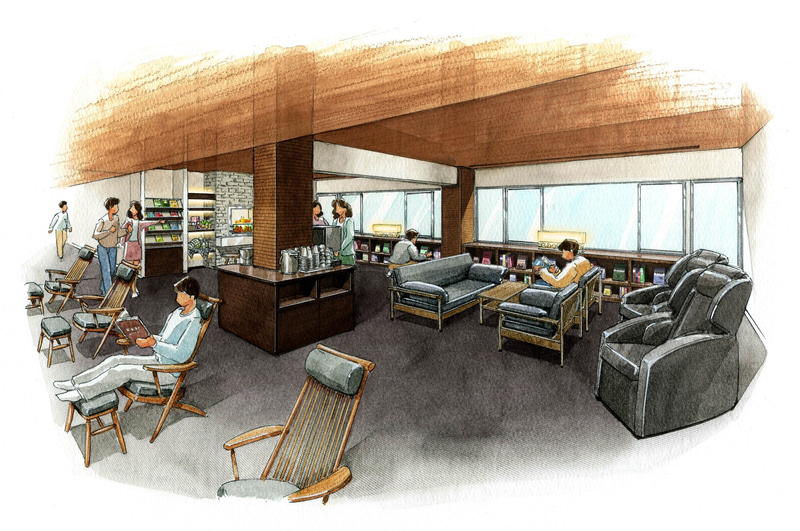 「ブックラウンジ shiosai」