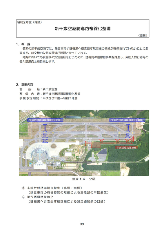 新千歳空港の平行誘導路複線化