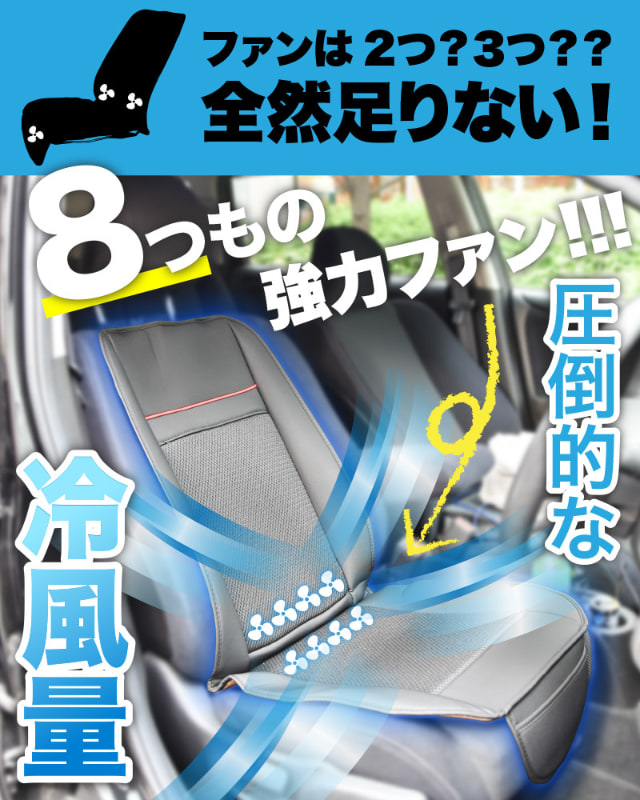 8つのファンによる圧倒的な冷風量