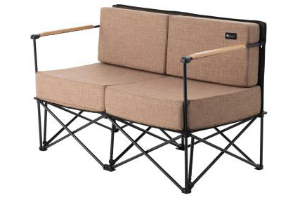 ロゴス、リビングのような座り心地のアウトドア用ソファ&アーム