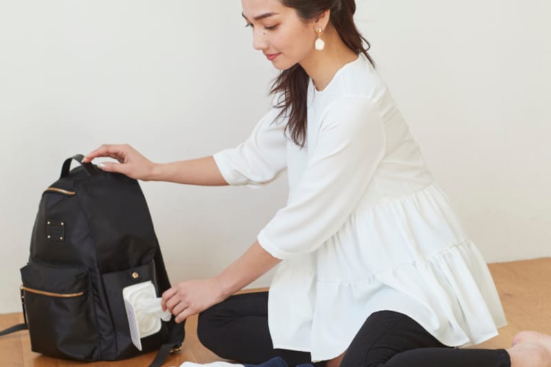 おしりふきシートが簡単に取り出せるマザーズリュック「Every（エブリィ）」