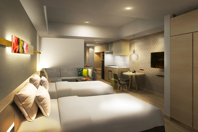 「ハイアット ハウス 金沢」客室イメージ キッチンスタジオ41m<sup>2</sup>