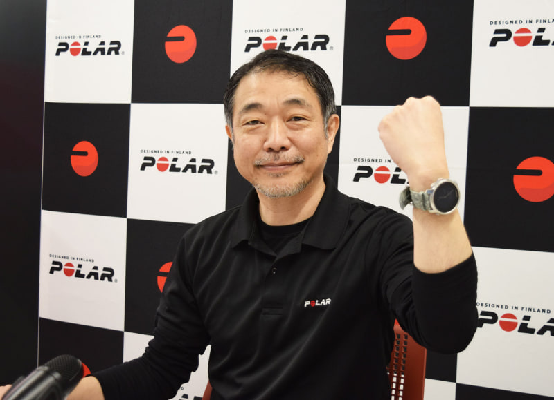 「登山ができるようになったら活用してほしい」と語ったポラール・エレクトロ・ジャパン 代表取締役の園部英生氏