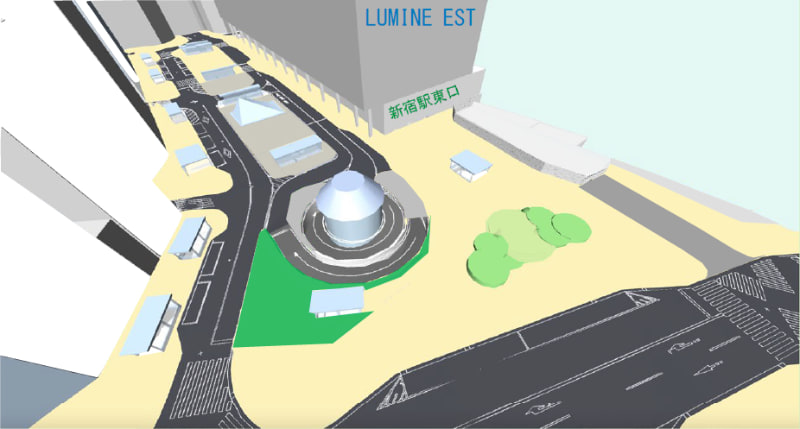 東口駅前広場の完成時のイメージ