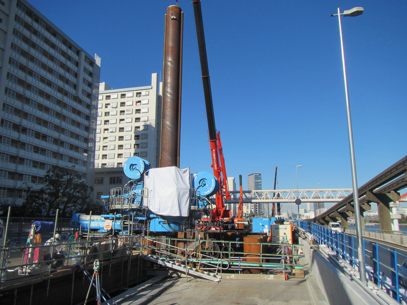 東品川区間の基礎工（2017年11月～2018年6月）