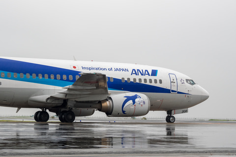 ANAのボーイング 737-500型機「スーパードルフィン」がラストフライト