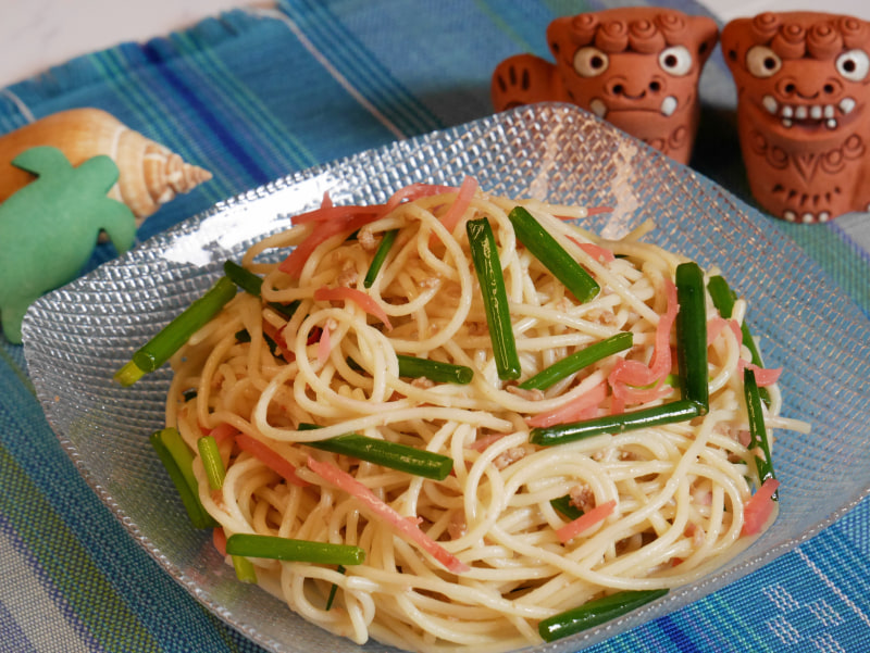 「沖縄そば風パスタ」