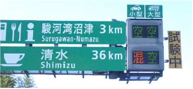 本線の車種別満空表示板