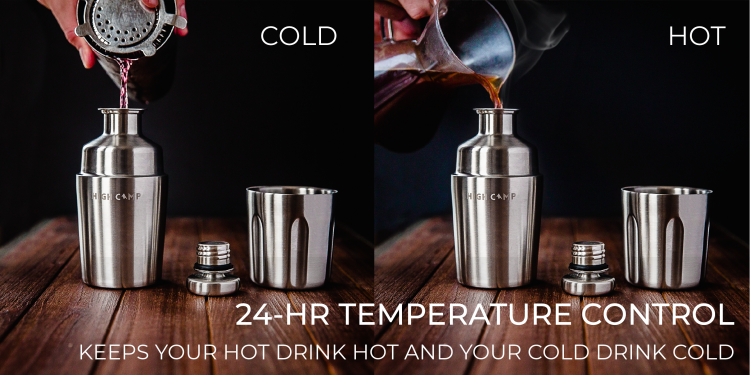 ダブルウォール真空断熱で24時間温度制御