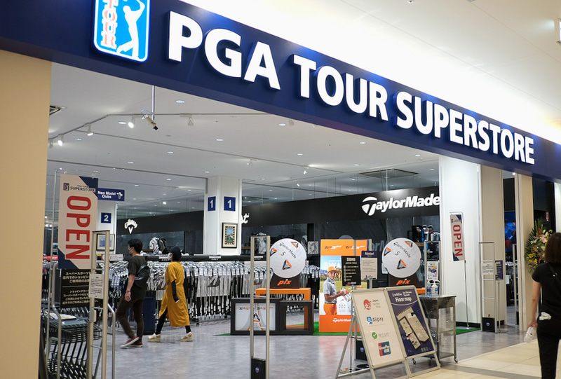 国内6店舗目となるゴルフ専門店「PGA TOUR SUPERSTORE」も入居。「コト消費」のグッズを取り揃えるお店も多数