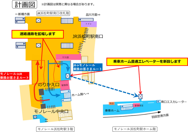 改良後の連絡通路