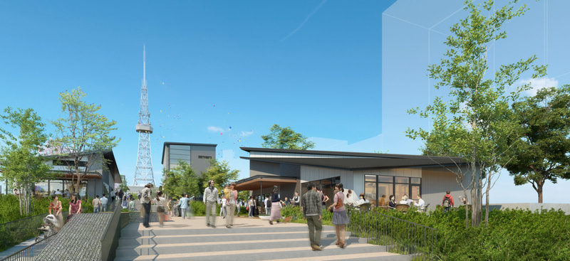 「小径のそぞろ歩きを楽しむアーバンリゾートゾーン」