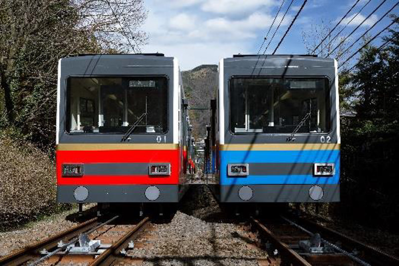 3月20日から導入している箱根登山ケーブルカー新型車両