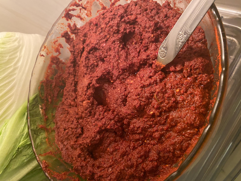 キムチのタレ、ヤンニョムを作ります