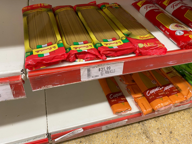 日持ちするパスタ類が一時的に品薄に