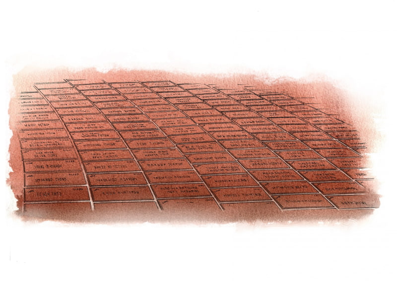 刻印レンガ敷設完成イメージ