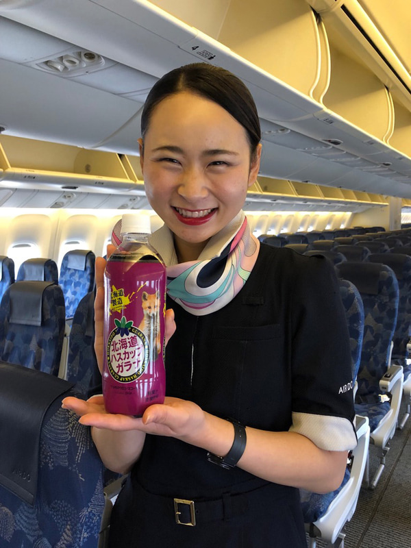 AIR DOは7月1日から機内で「北海道ハスカップガラナ」を100円で販売する