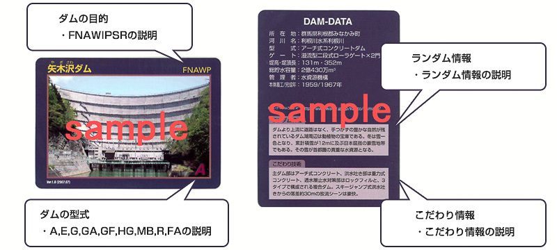 ダムカードのサンプル