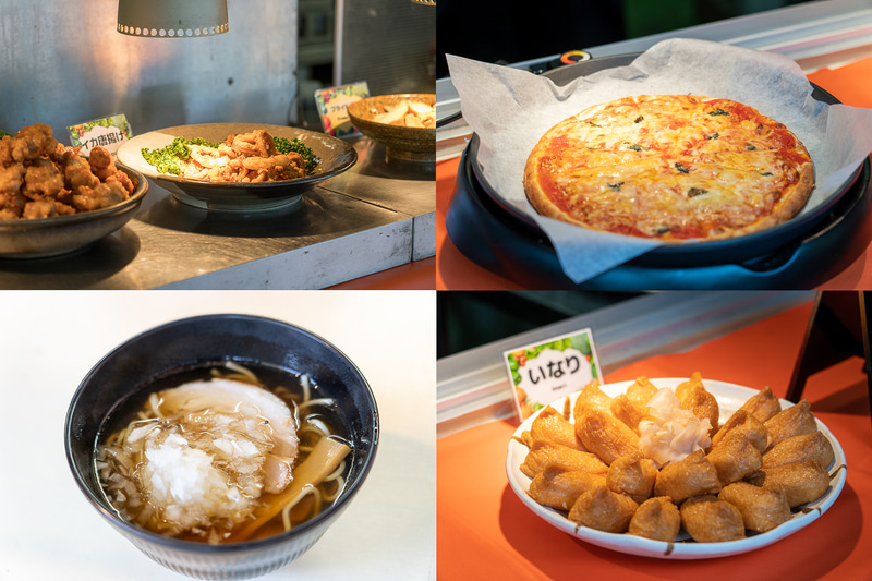 和洋中の豊富な料理が常時30種類以上並ぶ。餃子は皮から作るなどのこだわりも