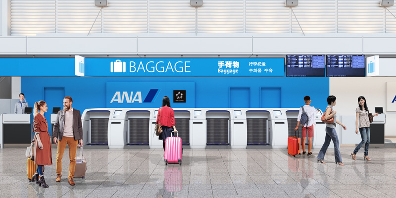 ANAは、伊丹空港で7月17日から自動手荷物預け機「ANA Baggage Drop」を導入する