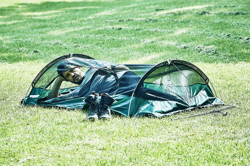 木がない場所でもグランドテントとして設置できる