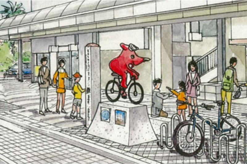 千葉県は太平洋自転車道の起点モニュメントを銚子駅前に設置する