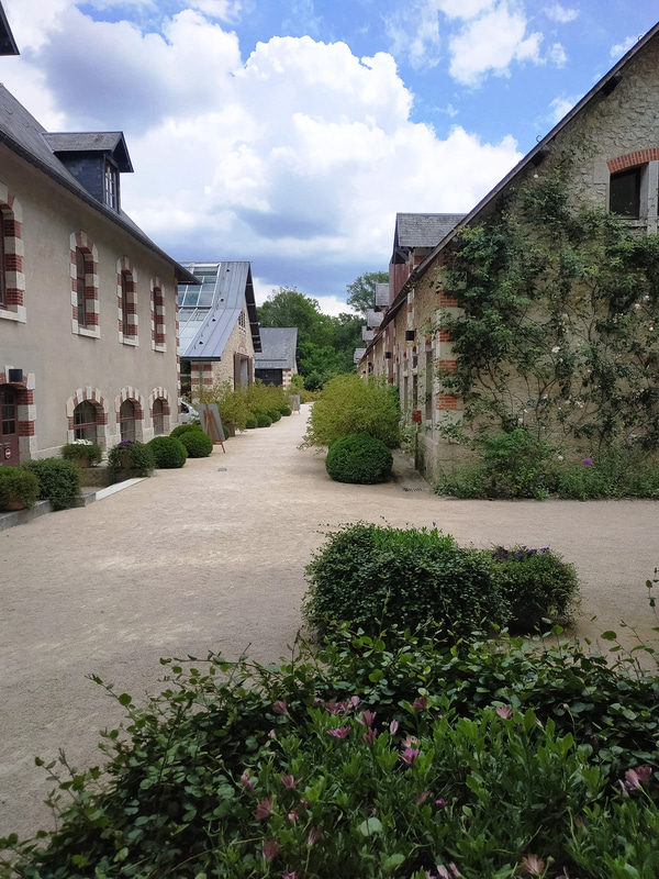 フェスティバル会場。ベンチに座って持参したお昼を食べる人も