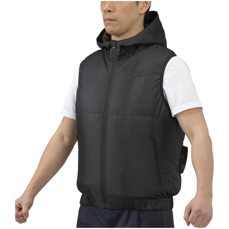 ミズノ「エアリージャケット＜ベスト＞」（ブラック）