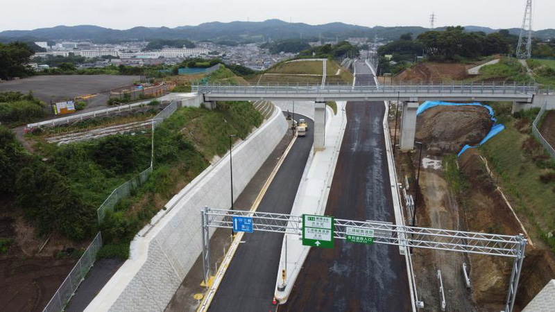 神奈川県が公開した7月時点の開通区間の様子