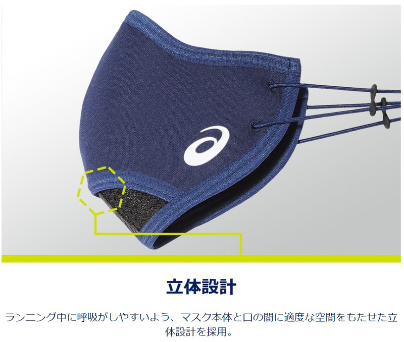 呼吸がしやすい立体設計