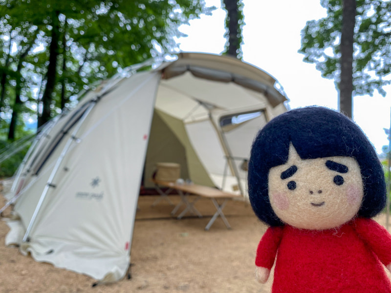 スノーピークグッズに囲まれてキャンプを体験できました