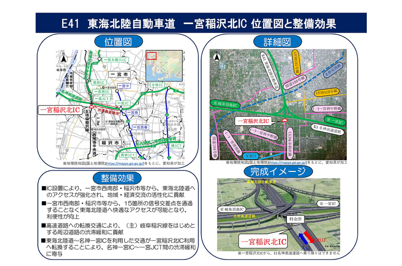 一宮稲沢北ICの位置と整備効果
