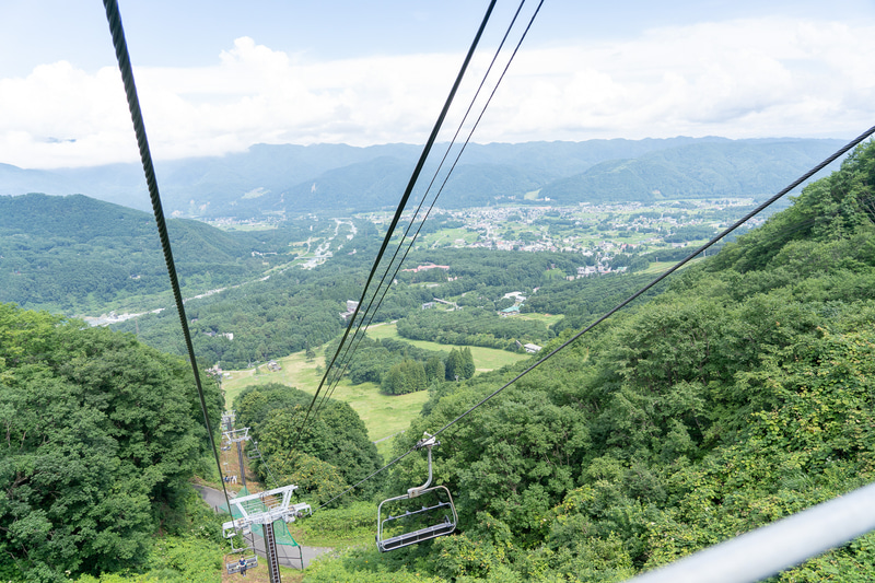 乗車時間は約10分。リフト前の駐車場は無料