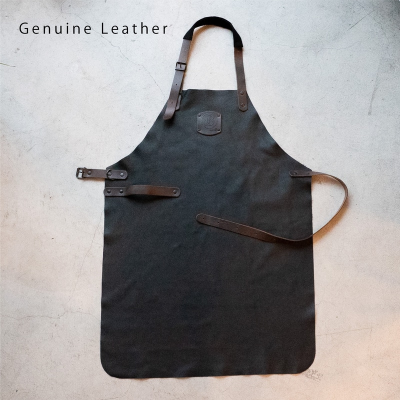 「GUSTAエプロン“本革”ブラック フルボディ」