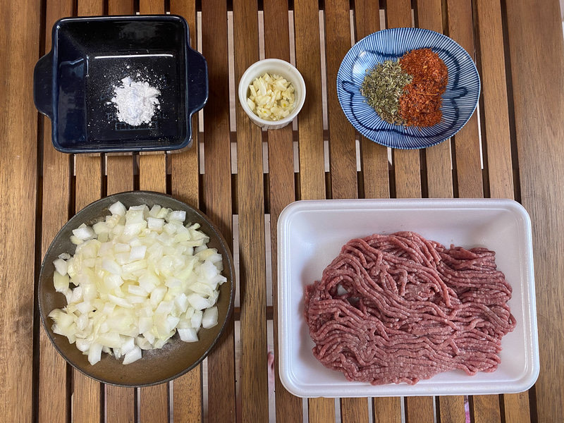 スパイシーひき肉炒め