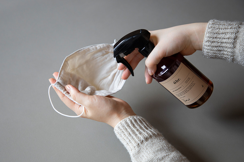 アルコール不使用でマスクの抗菌・抗ウイルスにも使える