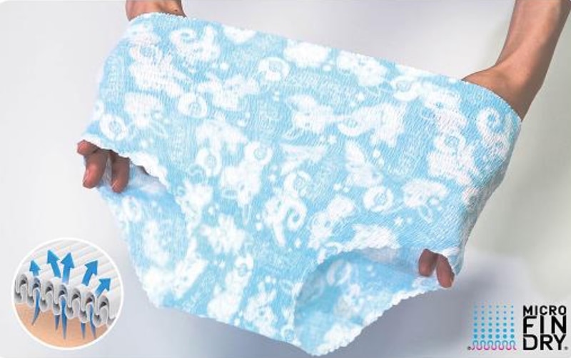 「マイクロフィンドライ構造」の薄型新素材を採用